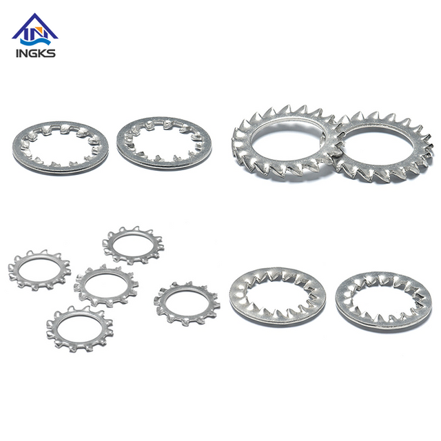 DIN6797 DIN6798 Rondella di sicurezza dentata dentata esterna interna in acciaio inossidabile