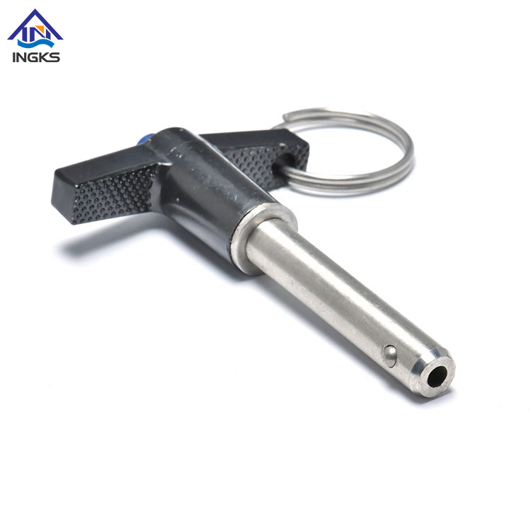 Testa con manico con pulsante ad anello Pin di blocco a sfera rapida